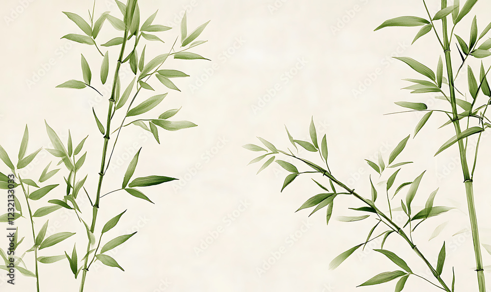Fototapeta premium flowers and leaves in pictures illustrator2D