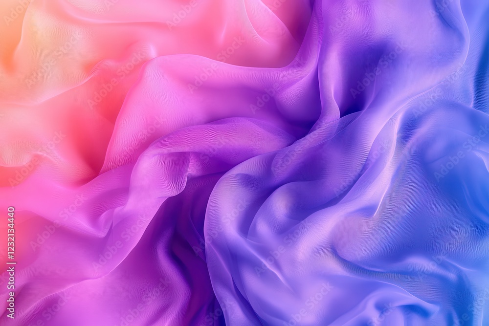 Ombre silk fabric texture, draped, studio, pastel background, design Ombre silk fabric texture, draped, studio, pastel background, design