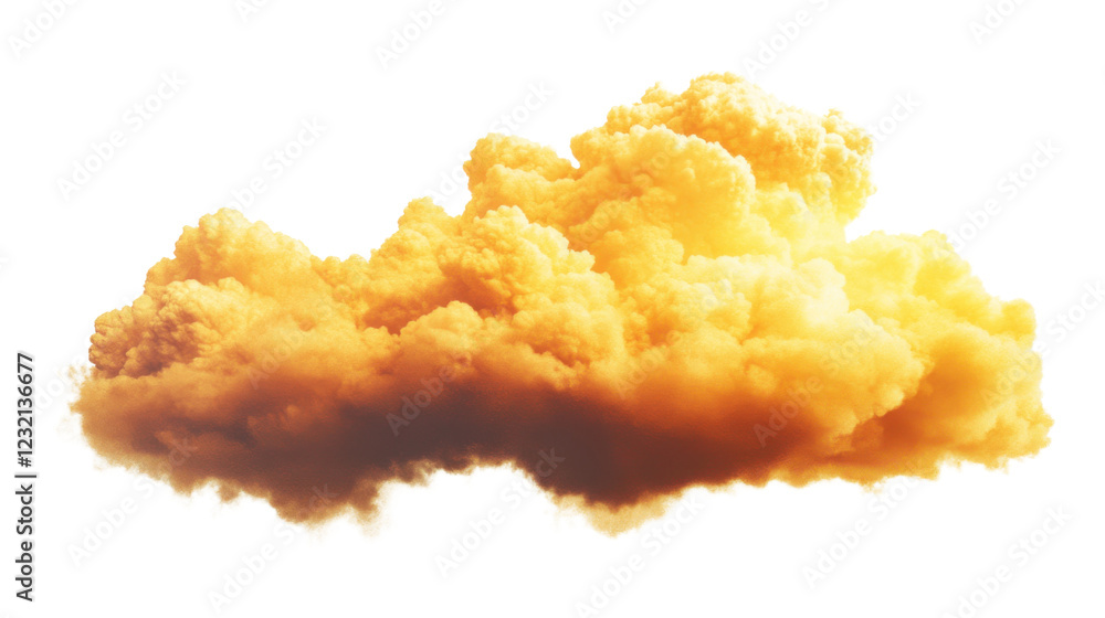 Yellow toxic cloud floating with transparent background Yellow toxic cloud floating with transparent background