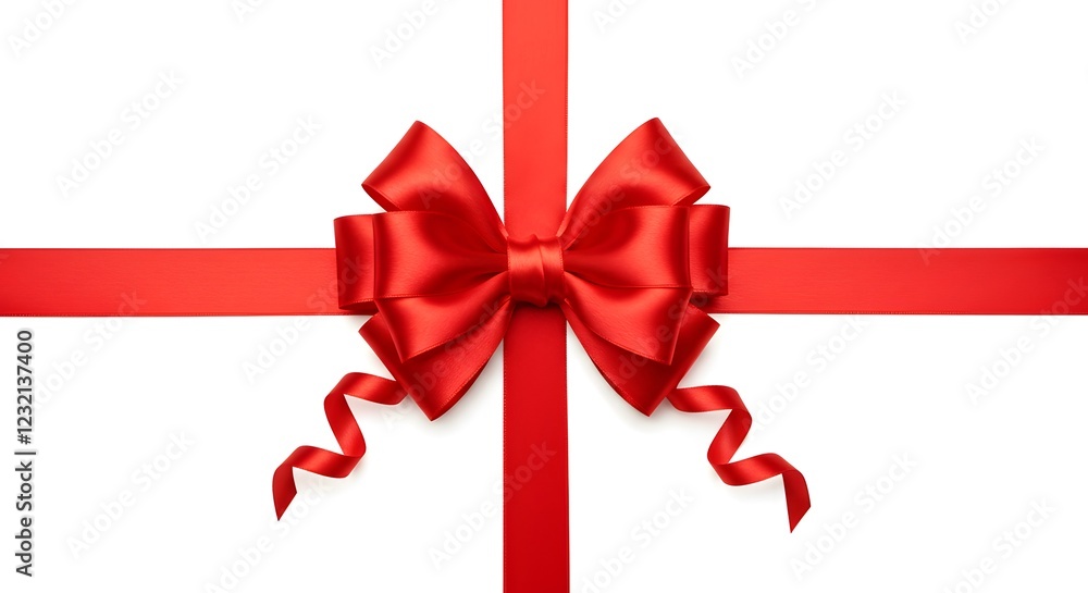Elegant Red Ribbon Bow Gift Wrapping
Elegant Red Ribbon Bow Gift Wrapping
