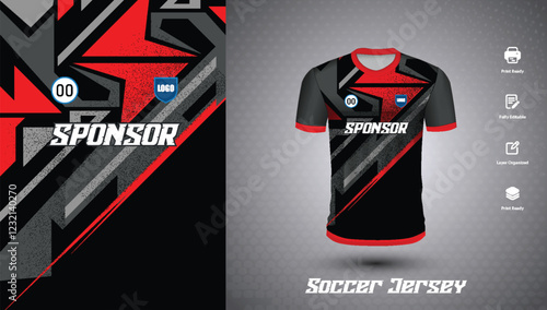Soccer jersey design for sublimation