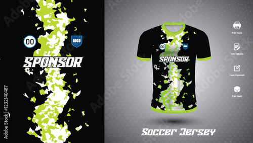 Soccer jersey design for sublimation