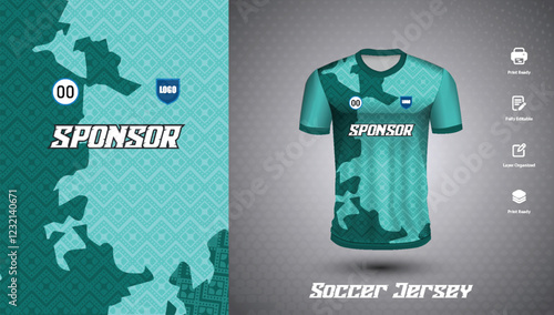 Soccer jersey design for sublimation