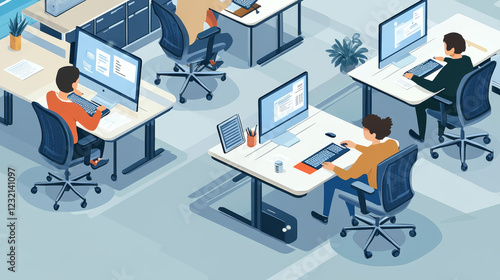 Wallpaper Mural Wheelchair person in work table. Inclusive office illustration. Disabled worker character with computer and document isolated cartoon clipart. Employee accessibility to learning and success in life Torontodigital.ca