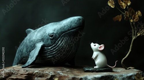 Journey of an Unlikely Duo: A Tiny Mouse and a Mighty Whale  photo