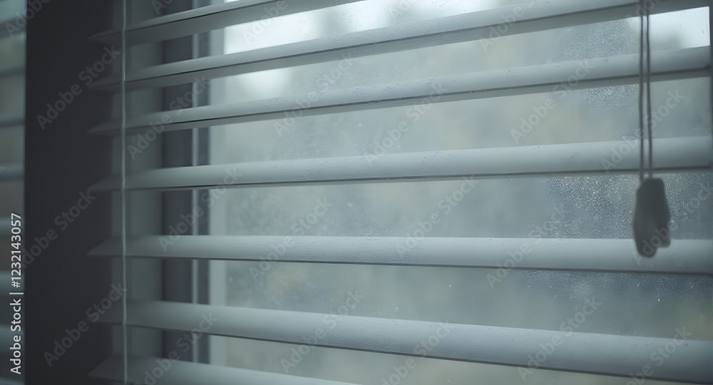 Rain on Window Blinds