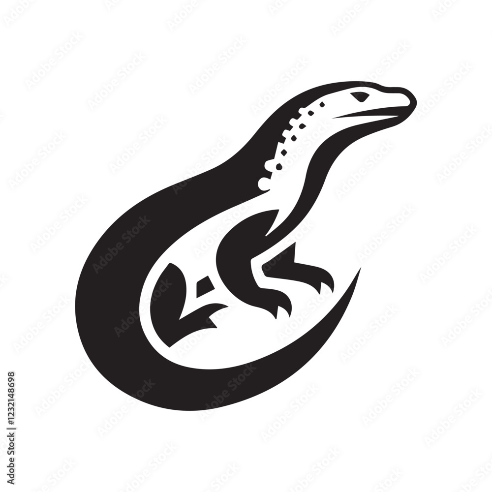 Obraz premium 2d Komodo logo on a white background