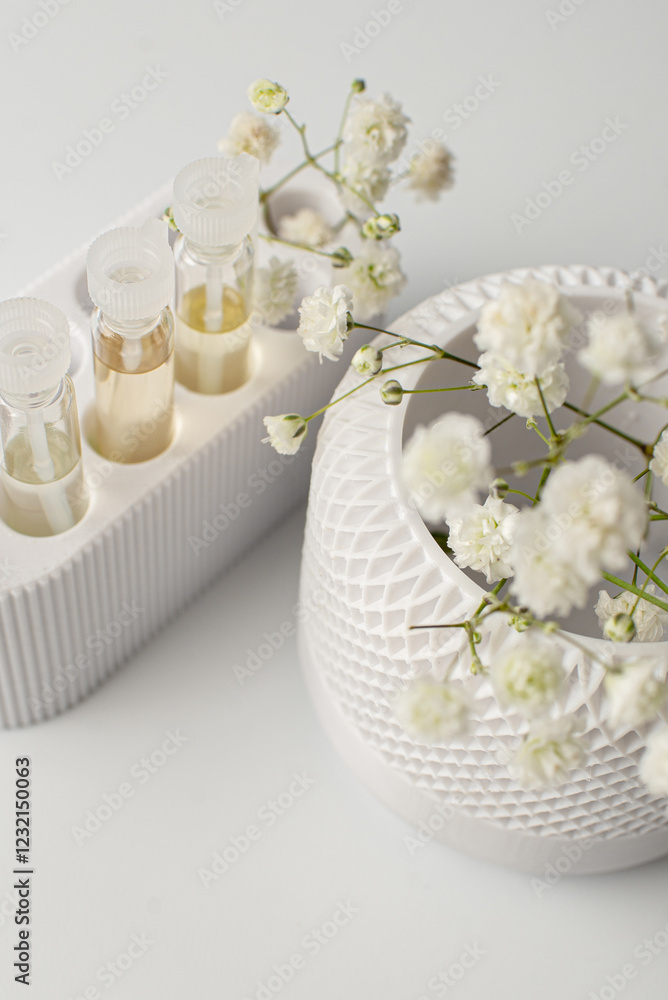 sample of parfume on white sample of parfume on white