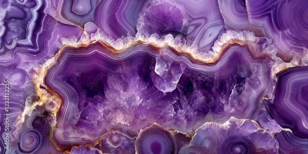 Obraz premium Abstract purple agate texture background with rich amethyst hues and swirling layers. A dramatic and sophisticated design for artistic or luxury applications.