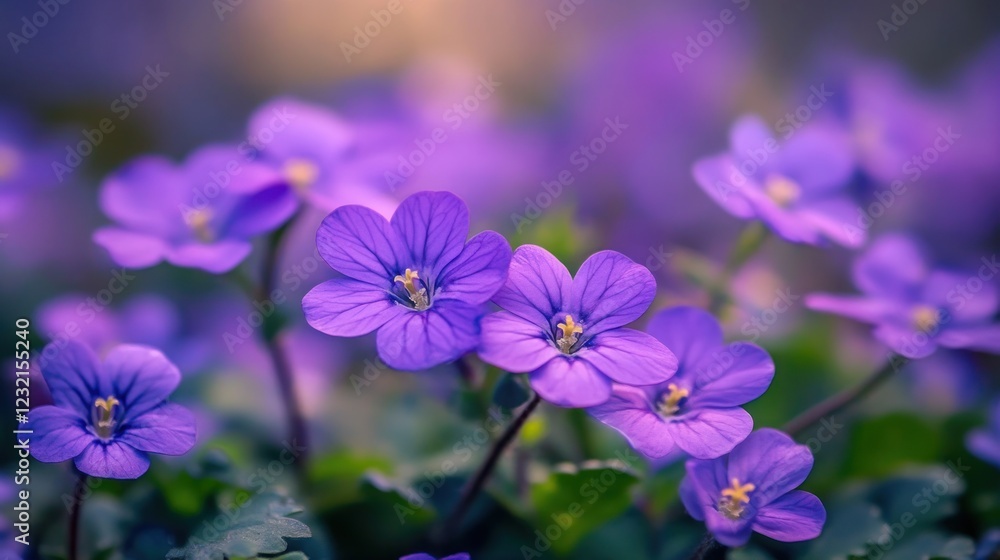 Purple Flower Meadow: A Serene Burst of Springtime Blooms Purple Flower Meadow: A Serene Burst of Springtime Blooms