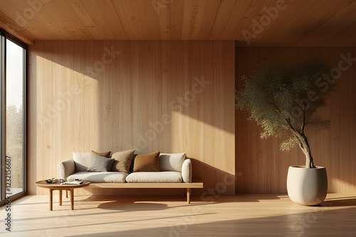 Wood textures, Modern materials, Minimalistic warmth, Natural sophistication, Fusion design, Elegant simplicity