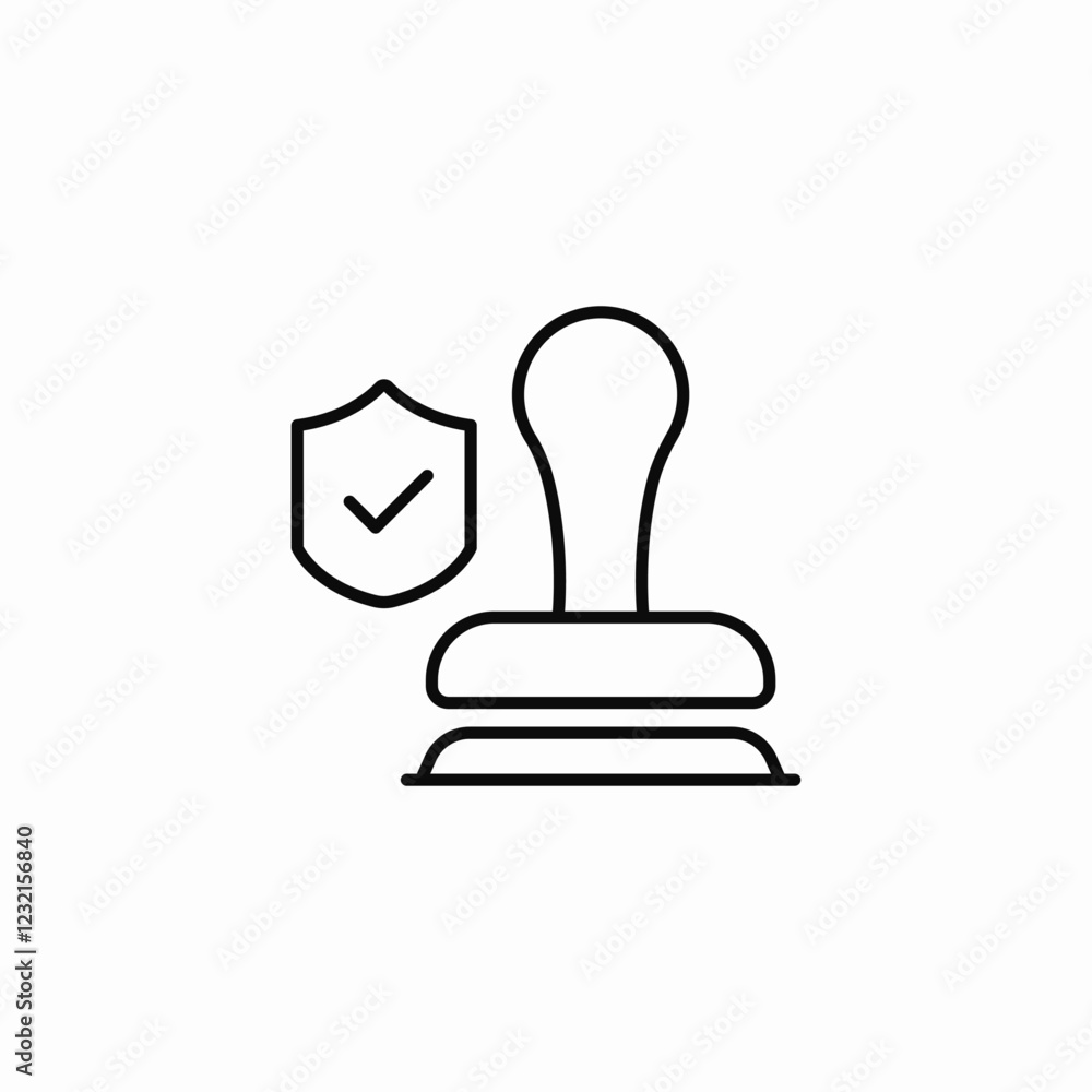 document seal protection icon sign vector document seal protection icon sign vector