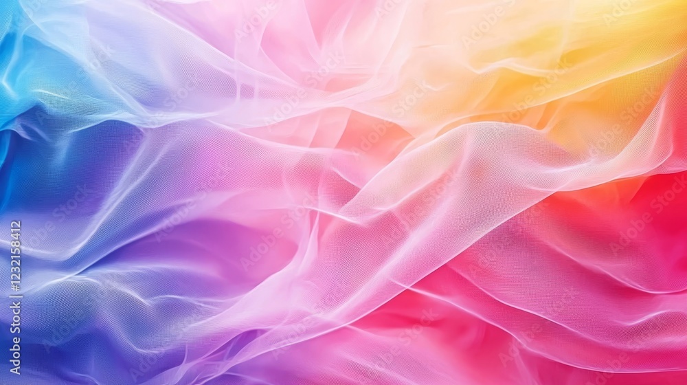 Obraz premium Ethereal Digital Fabric with Woven Colors in Soft Liquid Flowing Patterns