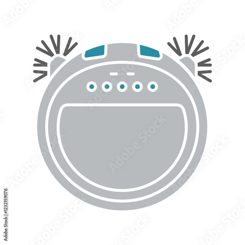 Vacuum Robot flat icon.