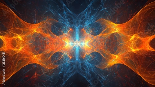 Pulsating Energy Waves in Unison with Vibrant Colors and Fluid Patterns