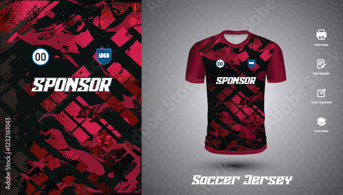 Soccer jersey design for sublimation