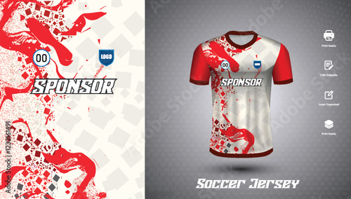Soccer jersey design for sublimation
