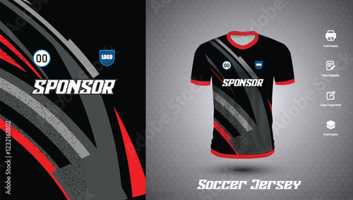 Soccer jersey design for sublimation