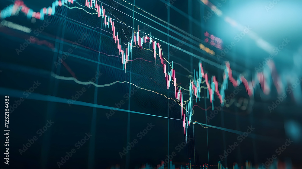 High-tech stock graph with smooth market growth High-tech stock graph with smooth market growth