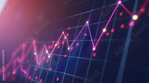 Line graph with multiple trends against a clean backdrop