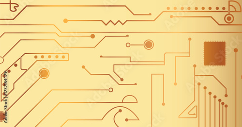Circuit technology background with hi-tech digital data connection system and computer electronic design. Vector design Network and Connection concept.
