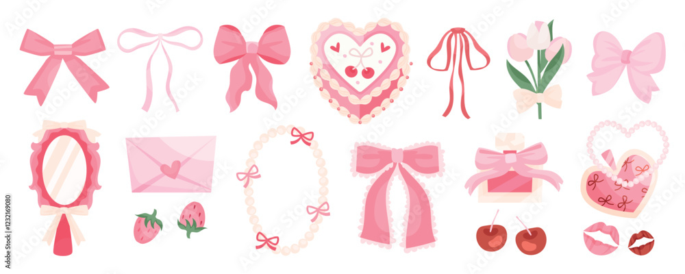 Pink Decorative Elements Collection Pink Decorative Elements Collection