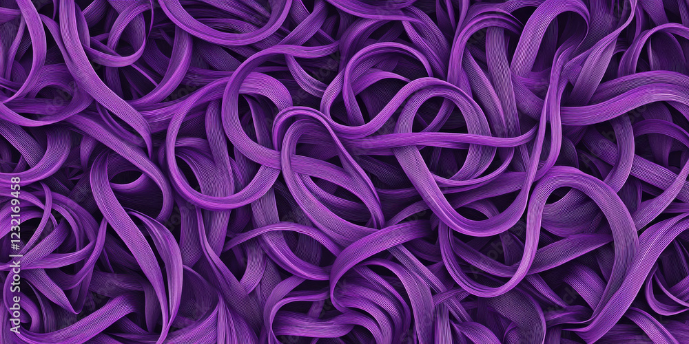 Abstract organic lines in bold purple, twisting and curling in an intricate, fluid pattern across the background. The vibrant color adds depth and creativity, making it perfect for artistic wallpaper Abstract organic lines in bold purple, twisting and curling in an intricate, fluid pattern across the background. The vibrant color adds depth and creativity, making it perfect for artistic wallpaper