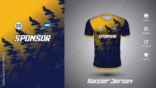 Soccer jersey design for sublimation