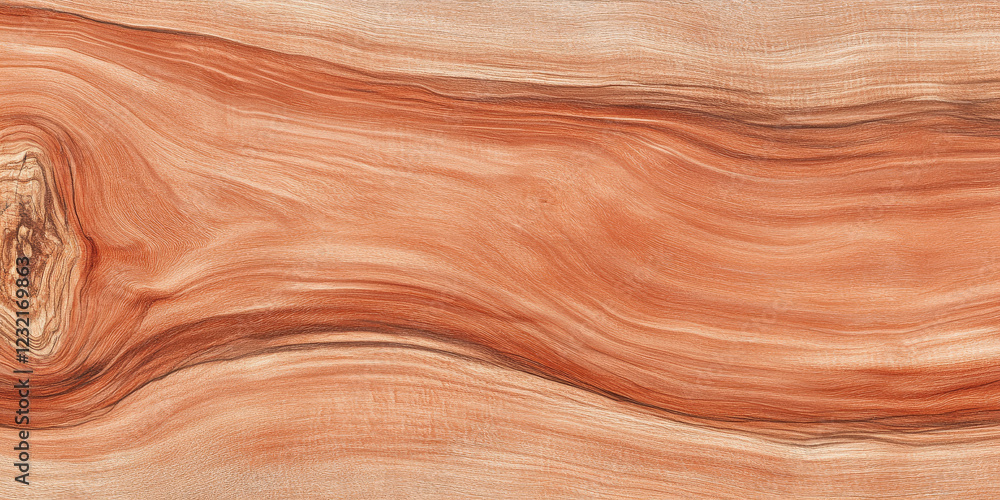 Fototapeta premium Rough cedar wood texture with deep reddish-brown and gray tones. The visible grain patterns and knots give this wood texture a rich, rustic appeal, perfect for cabin designs.