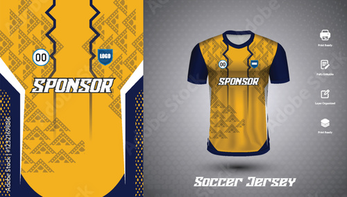 Soccer jersey design for sublimation