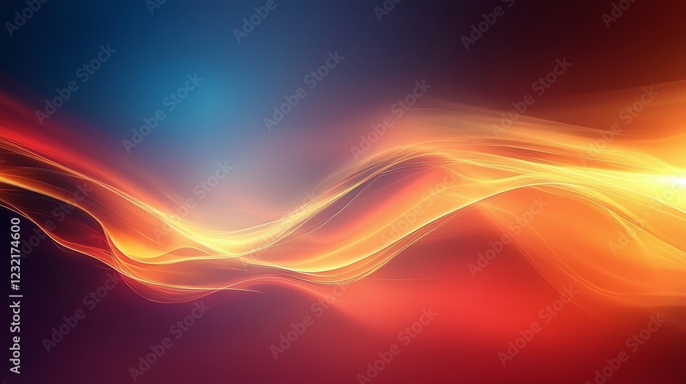 Obraz premium Subtle Waves of Light Shifting Across a Colorful Background