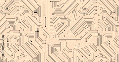Circuit technology background with hi-tech digital data connection system and computer electronic design. 
