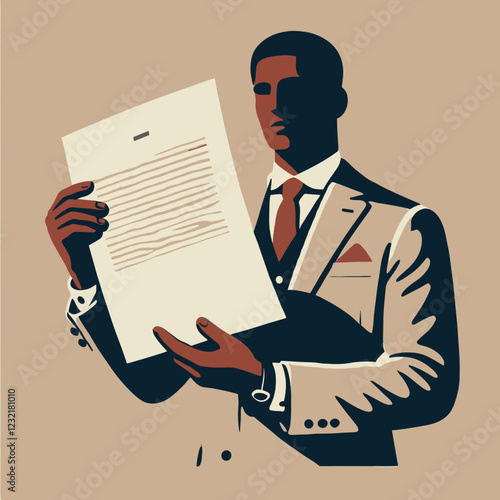 Professional Document - vector illustration