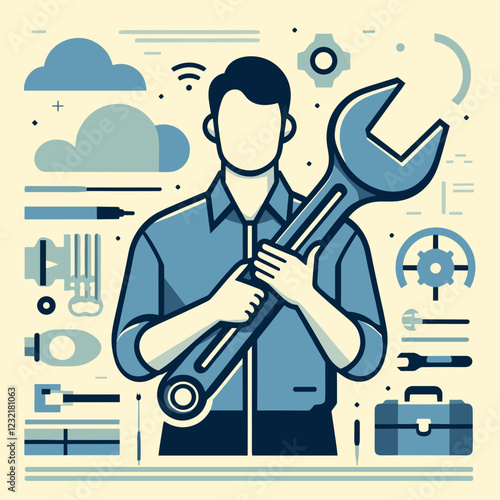Technical Support -  vector illustration
