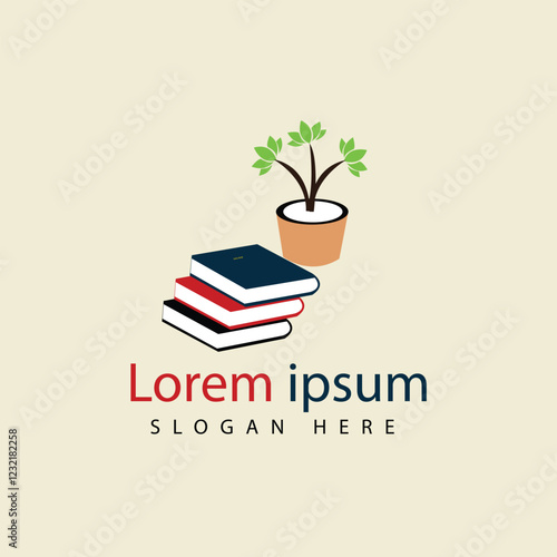 Modern logo for book lovers.