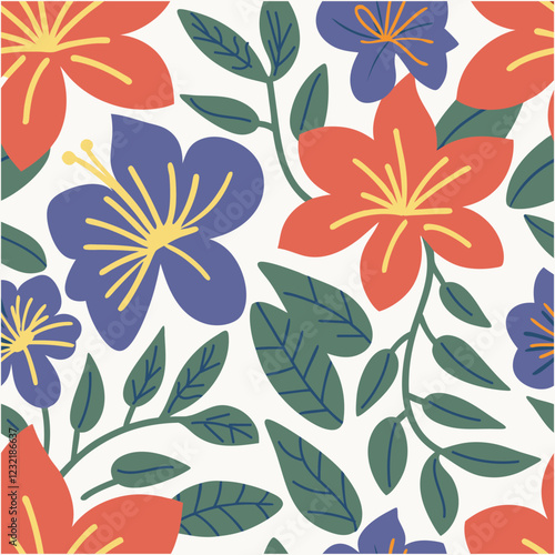 Pattern of seamless flowers. Vintage flowers pattern. style for banners, wallpaper, posters, websites, online shopping.Vector illustration design.