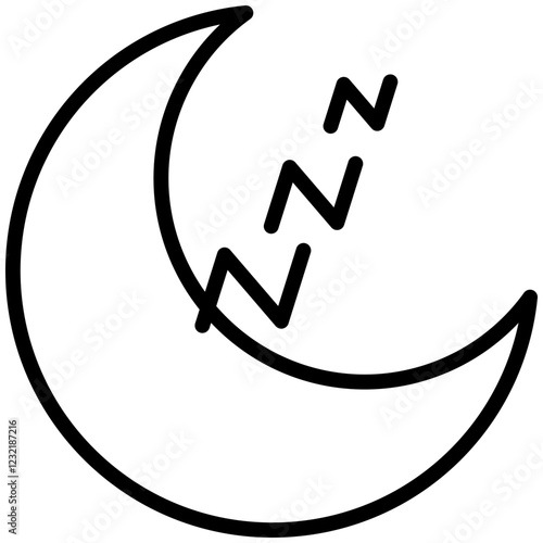 sleep mode icon outline