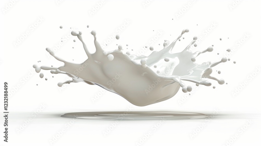 White cream or milk drop splash levitating on white background. Hygiene, skin care concept White cream or milk drop splash levitating on white background. Hygiene, skin care concept
