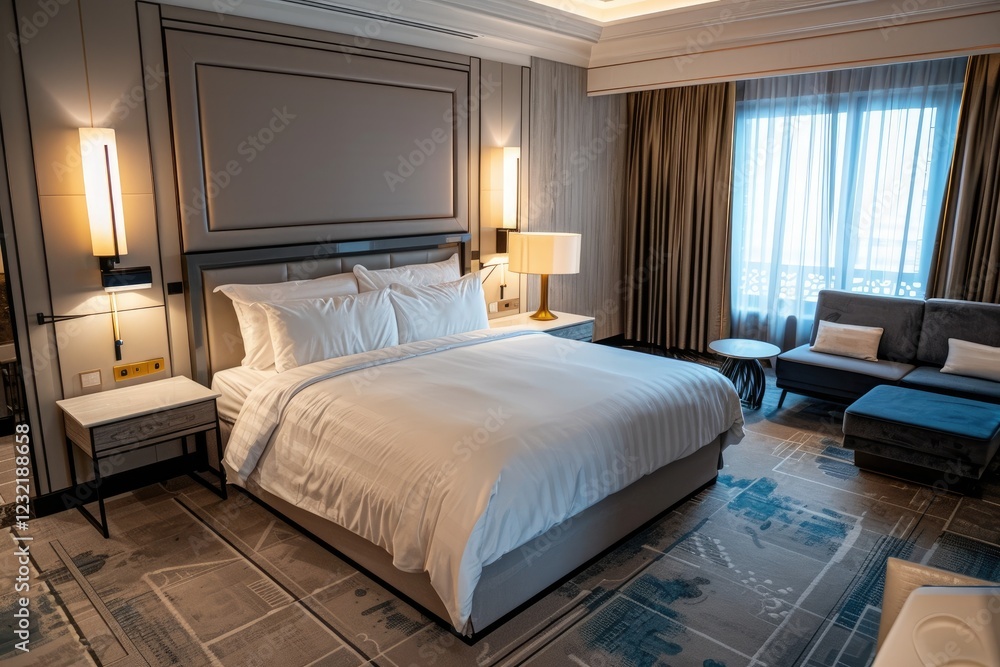 Luxury hotel room modern comfortable interior. Luxury hotel room modern comfortable interior.