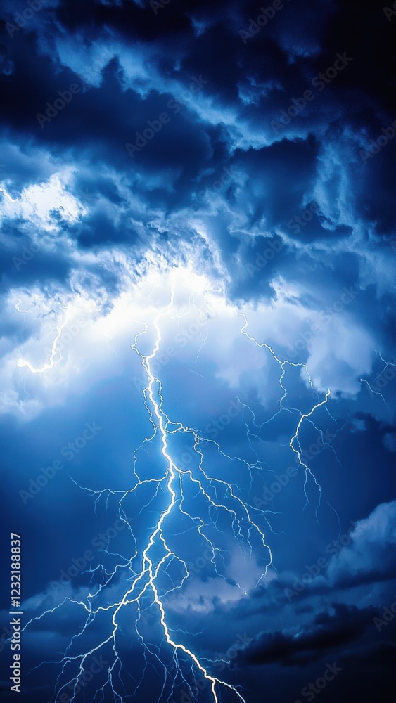lightning in the dark blue sky lightning in the dark blue sky