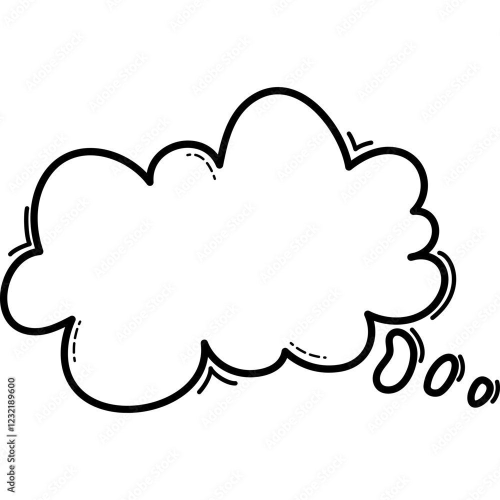 Hand drawn bubble text outline Hand drawn bubble text outline