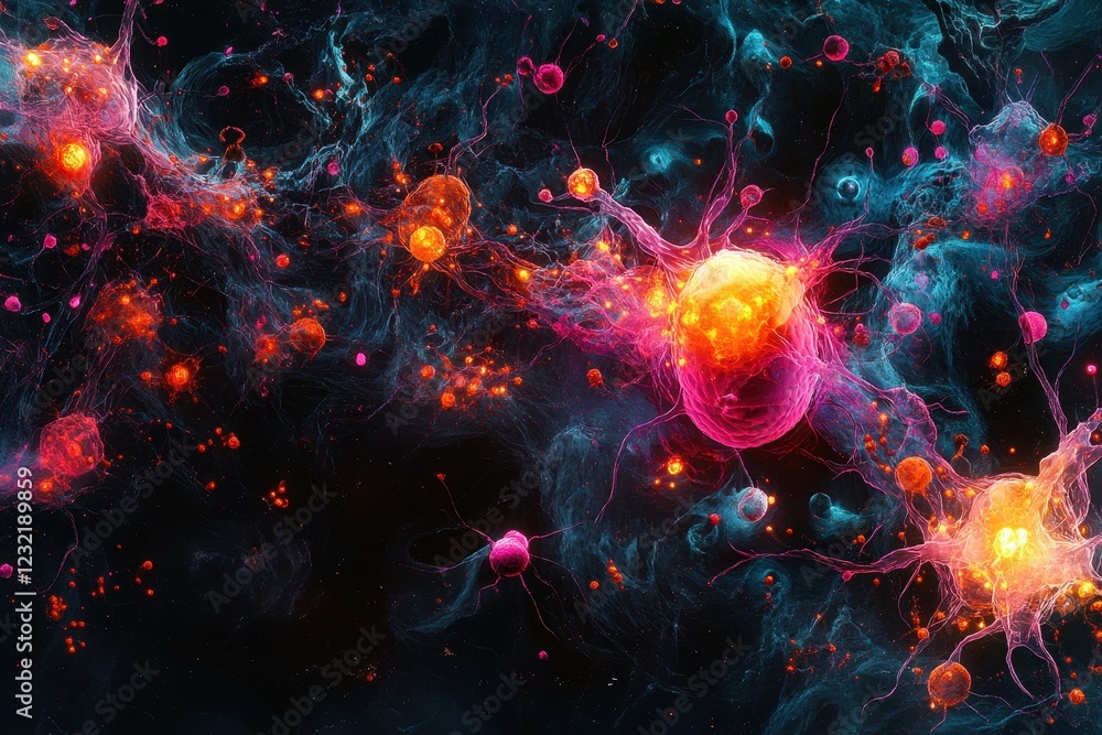 Abstract Cosmic Energy Flow with Vibrant Colors and Dynamic Patterns in a Dark Space-Themed Background Abstract Cosmic Energy Flow with Vibrant Colors and Dynamic Patterns in a Dark Space-Themed Background