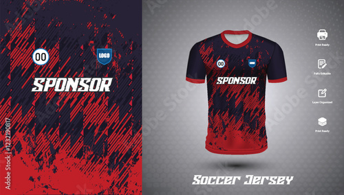 Soccer jersey design for sublimation