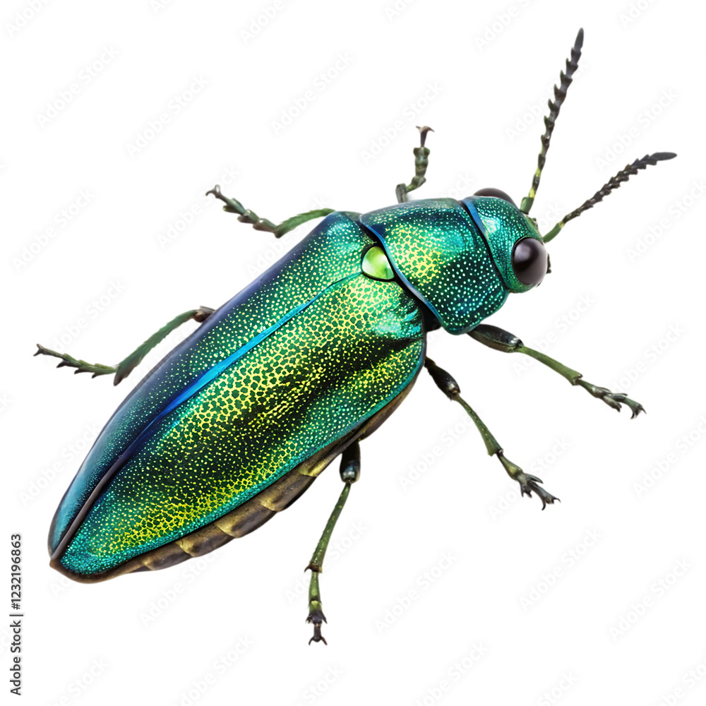 Fototapeta premium jewel beetles isolated on white background