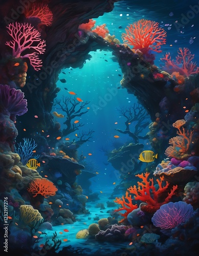 Obraz na płótnie tropical coral reef w salonie