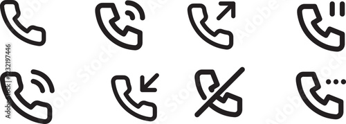 phone icon set, Telephone call sign, Contact us, Vector illustration. Contact us, symbol, sign, logo vector. Cell phone pictogram communication icon. Vector