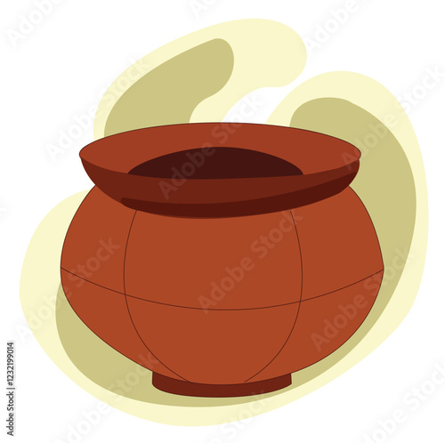 Handmade clay pottery.Ceramics Clay vector