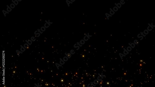 fire sparks effect fly rising animation video 4k