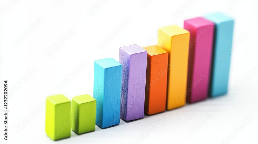 Financial bar graphs, success and growth concept, surreal style, isolated on white background. Financial bar graphs, success and growth concept, surreal style, isolated on white background.