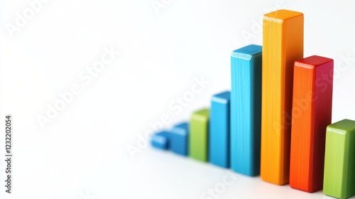 Financial bar graphs, success and growth concept, surreal style, isolated on white background. Free Download Financial bar graphs, success and growth concept, surreal style, isolated on white background. - GFXLoad